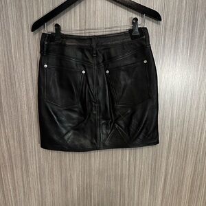 Rag and Bone black leather miniskirt